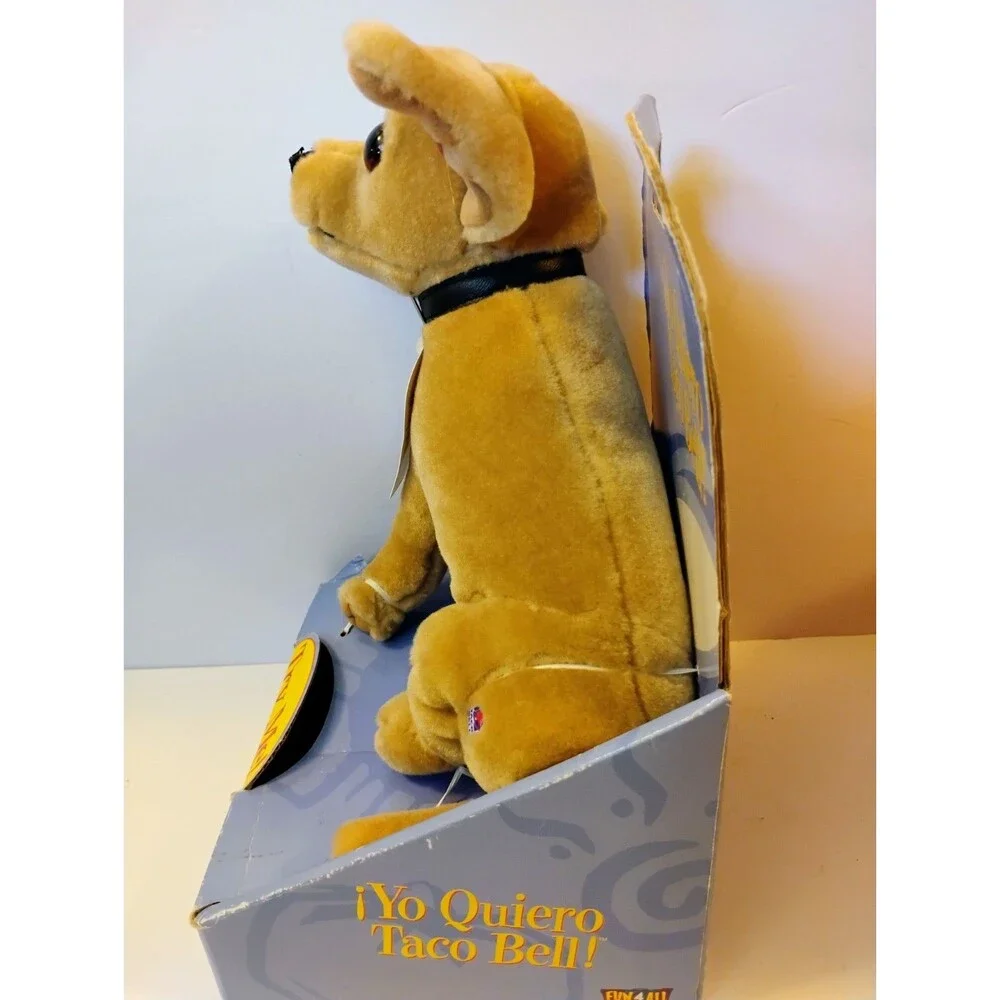 Taco Bell Yo Quiero Taco Bell Chihuahua Plush In Display Box 1998 Purple WORKING